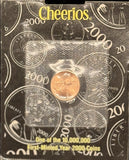 2000-P Cheerios Penny Lincoln Cent Original Sealed Packaging (23487) Stock Photo