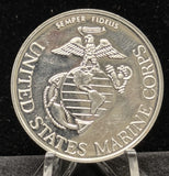 Undated 1oz 999 silver Art Round U,S Marine Corps (23502)