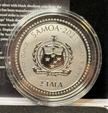 2021 Scottsdale Mint: Samoa Alpha & Omega 1oz Silver Black Rhodium OGP. (23520)