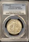 1944-D Walking Liberty Half Dollar, Unc Details, PCGS (23526)