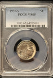 1937-S Buffalo Nickel, MS65 PCGS (23566)