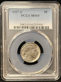 1937-S Buffalo Nickel, MS65 PCGS (23568)