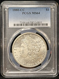 1880-CC Morgan Silver Dollar, MS64 PCGS (23580)