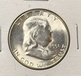 1951-S Franklin Half Dollar, Choice Uncirculated. (23618)