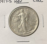 1917-S REV Walking Liberty Half Dollar, VF Cleaned. (23628)