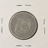 1842-O Seated Liberty Quarter, Nicely Circulated. (23670)