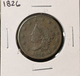 1826 Coronet Large Cent, Nicely Circulated, (23672)