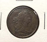 1804 Draped Bust Half Cent, Spiked Chin, Nice AU (23768)