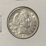 1902-O Barber Quarter, Nice Unc. (23790)