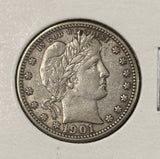 1901-O Barber Quarter, Key Date, Nice AU. (23794)