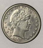 1908-S Barber Half Dollar, Unc Details. (23806)