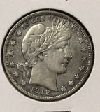 1912-S Barber Half Dollar, XF+ (23808)