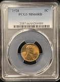 1928-P Lincoln Wheat Cent, MS66RD PCGS. (23848)