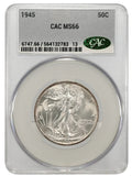 1945 Walking Liberty Half Dollar, MS66 CACG (23876)