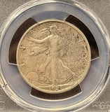1921-D Walking Liberty Half Dollar, Key Date, VF30 PCGS. (23882)