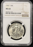 1947-P Walking Liberty Half Dollar, MS64 NGC  (23893)