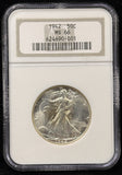 1942-P Walking Liberty Half Dollar, MS66 NGC (23908)