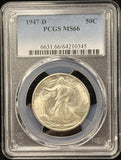 1947-D Walking Liberty Half Dollar, MS66 PCGS  (23912)