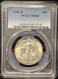 1946-D Walking Liberty Half Dollar, MS65, PCGS (23916)