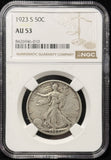 1923-S Walking Liberty Half Dollar, Key Date, AU53 NGC (23926)