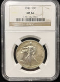 1940-P Walking Liberty Half Dollar, MS66 NGC (23930)