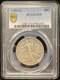 1921-S Walking Liberty Half Dollar, Key Date, F15, PCGS GS (23936)