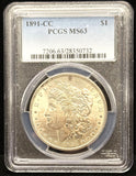 1891-CC Morgan Silver Dollar, Better Date, MS63 PCGS (23944)