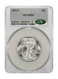 1943-D Walking Liberty Half Dollar, MS64 CACG (23950)