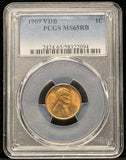 1909-P VDB Lincoln Wheat Cent, MS65RB PCGS. (24042)