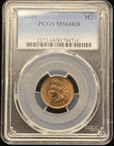 1889 Indian Head Cent, MS64RB PCGS (24052)