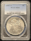 1890-CC Morgan Silver Dollar, MS61 PCGS. (24058)