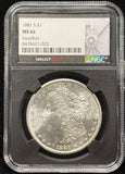 1881-S Morgan Silver Dollar, MS66 NGC VaultBox. (24060)