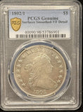 1802/1 Draped Bust Silver Dollar, VF Details PCGS (24070).