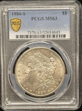 1886-S Morgan Silver Dollar, MS63 PCGS GS. (24076)
