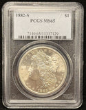 1882-S Morgan Silver Dollar, MS65 PCGS. (24118)