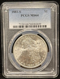 1881-S Morgan Silver Dollar, MS64 PCGS. (24134)