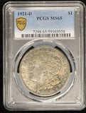 1921-D Morgan Silver Dollar, MS65 PCGS GS Toner, (24144)