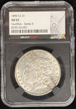 1890-CC Morgan Silver Dollar, AU55 NGC VaultBox. (24156)