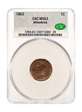 1863 Indian Head Cent, MS63 CACG, WitterBrick (24158)