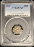 1860-P Seated Liberty Half Dime, XF45 PCGS (24162)