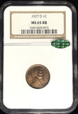 1927-D Lincoln Wheat Cent, MS65RB. NGC+CAC.  (24166)