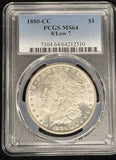 1880-CC Morgan Silver Dollar, MS64 PCGS (24178)