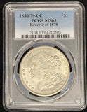 1880/79-CC Morgan Silver Dollar, MS63 PCGS (24180)