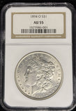 1894-O Morgan Silver Dollar, AU55 NGC. (24192)