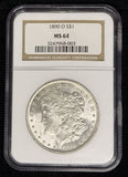 1890-O Morgan Silver Dollar, MS64 NGC. (24196)