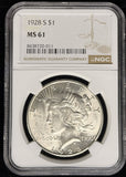 1928-S Peace Silver Dollar, MS61 NGC, (24202)