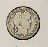 1904-O Barber Quarter, Nicely Circulated. (24346)