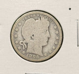 1896-O Barber Quarter, Nicely Circulated. (24350)