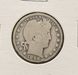 1896-O Barber Quarter, Nicely Circulated. (24354)