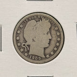 1909-O Barber Quarter, Key Date. Nicely Circulated. (24364)